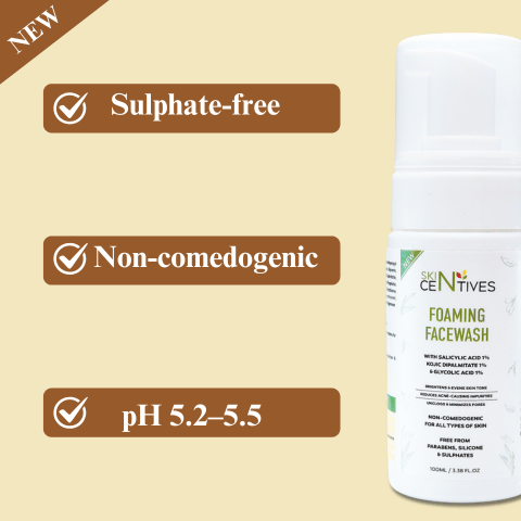 Skin Centives Face Wash for Oily Skin – 1% Salicylic Acid , 1% Glycolic Acid & 1% Kojic Acid – 100ML