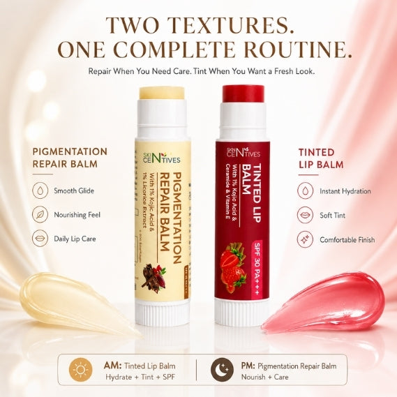 Skin Centives Lip Balm Combo for Dark & Dry Lips Unisex | 2 x 4.8g